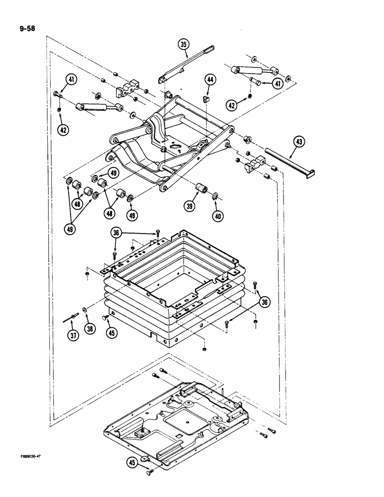 Схема запчастей Case IH 9180 - (9-058) - SEAT AIR SUSPENSION CAB, [CONT] (09) - CHASSIS/ATTACHMENTS