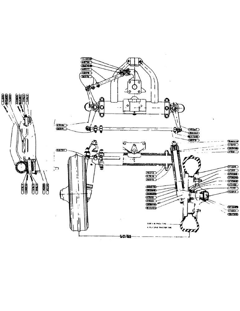Схема запчастей Case IH 400-SERIES - (173) - ADJUSTABLE FRONT AXLE, 41" TO 62" TREAD, FOR GENERAL PURPOSE TRACTORS (06) - POWER TRAIN