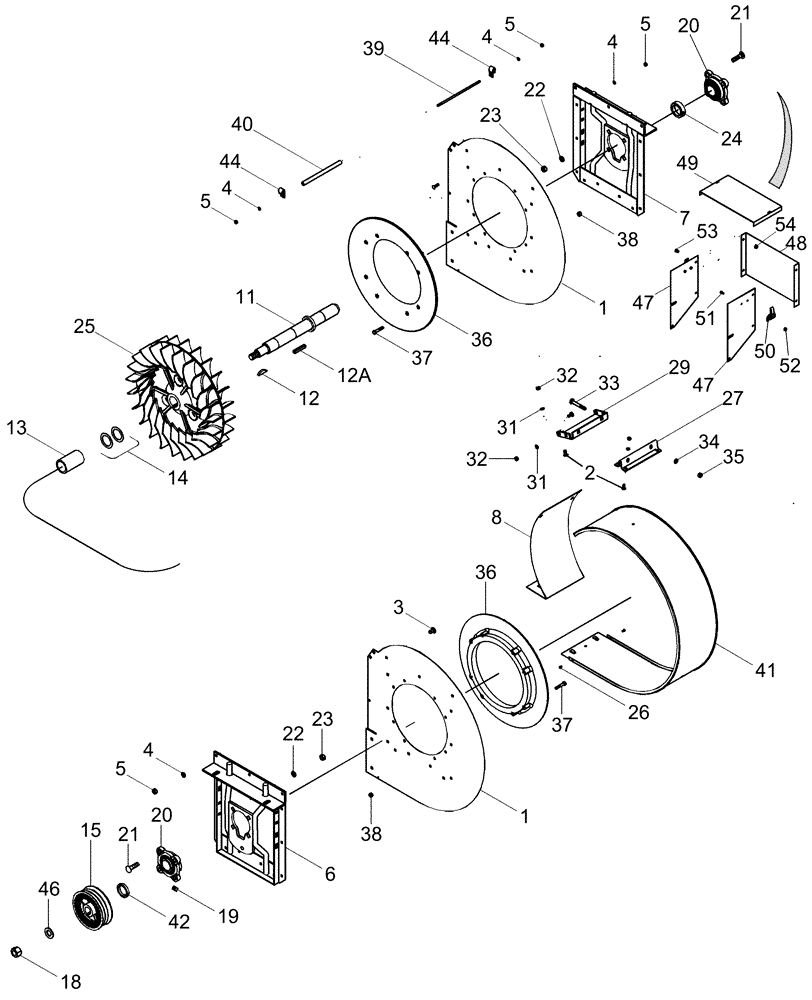 Схема запчастей Case IH CPX420 - (09C-09) - FRONT FAN (15) - HANDLING SYSTEM