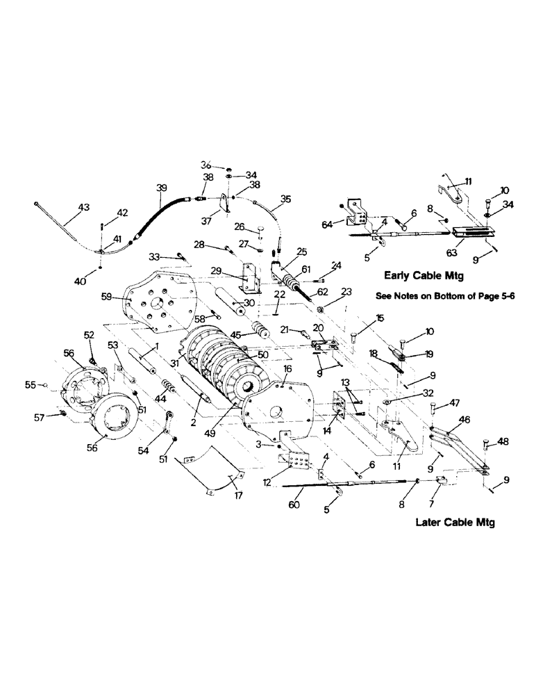 Схема запчастей Case IH ST220 - (05-05) - TWO SPEED BRAKE ASSY AND MOUNTING, FOR SWINGING TRANSFER CASE (5.1) - BRAKES