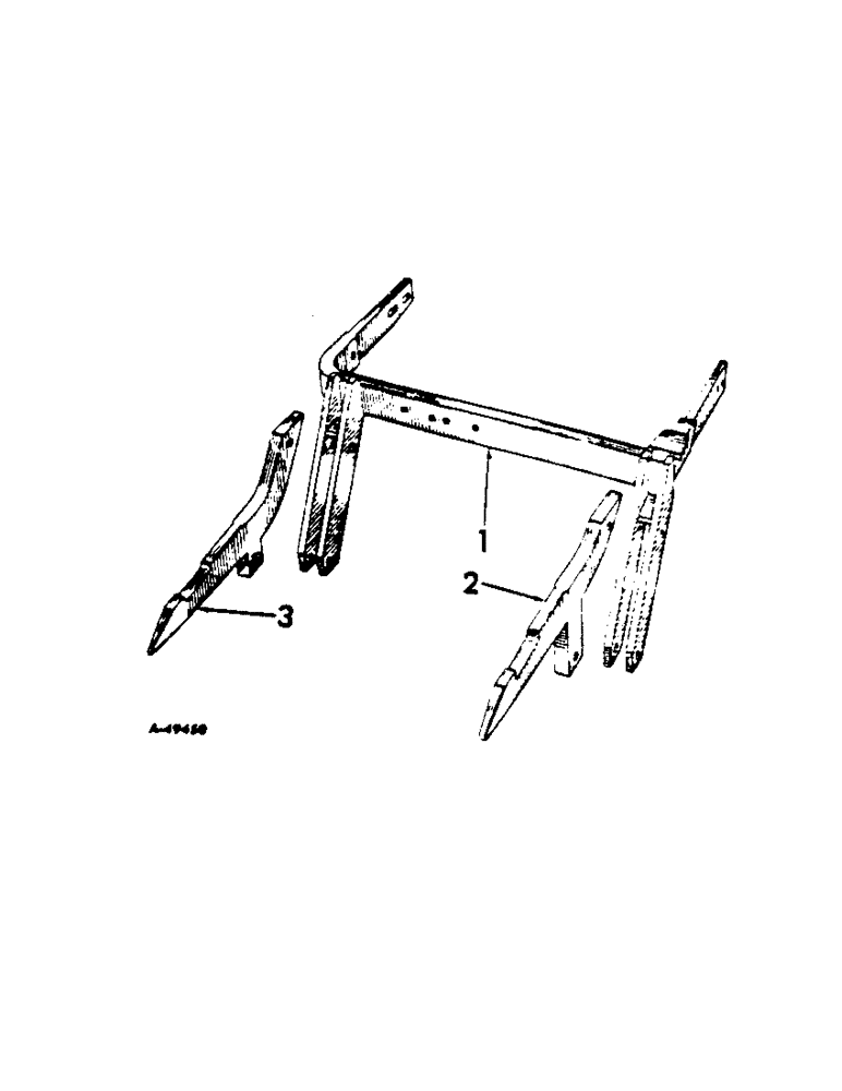 Схема запчастей Case IH 411 - (V-03[A]) - COUPLING BEAMS AND FRAMES, 1961 TO 1966 