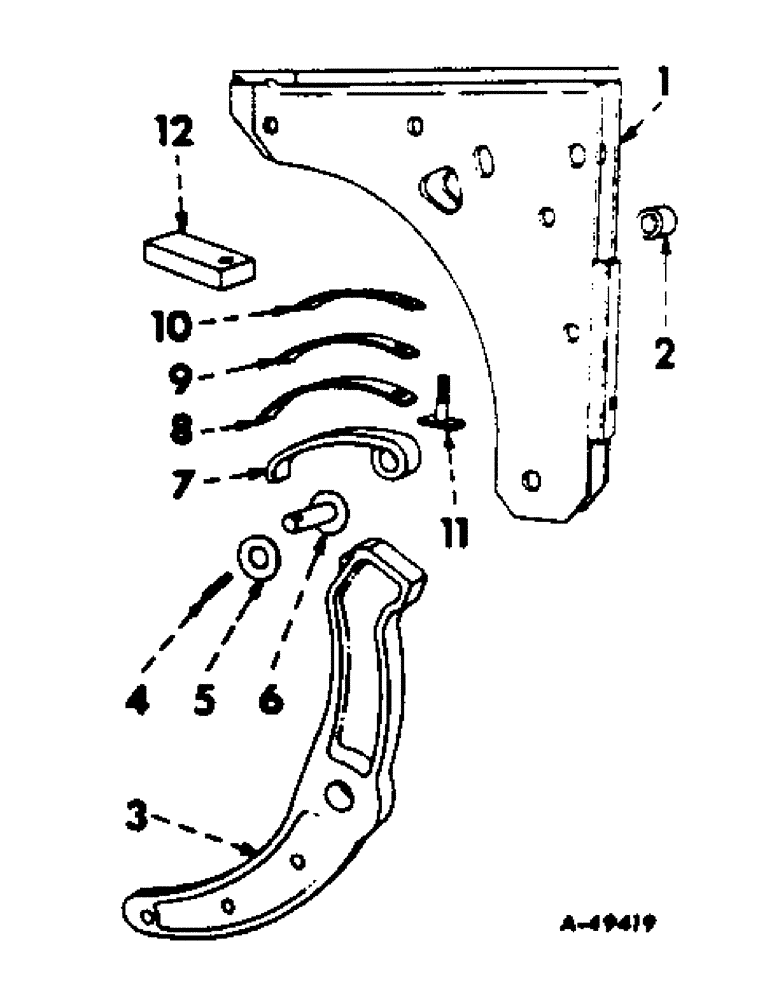 Схема запчастей Case IH 60 - (D-03) - TRIP BEAM, ONE PER FURROW 