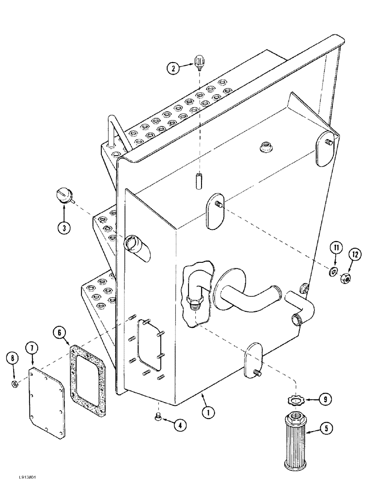 Схема запчастей Case IH 9380 - (8-032) - HYDRAULIC TANK (08) - HYDRAULICS