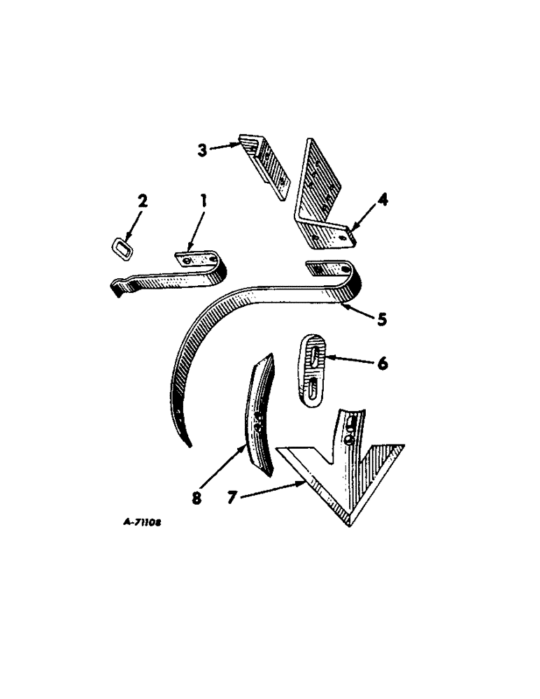 Схема запчастей Case IH 37 - (D-23) - CENTER TOOTH ATTACHMENT 