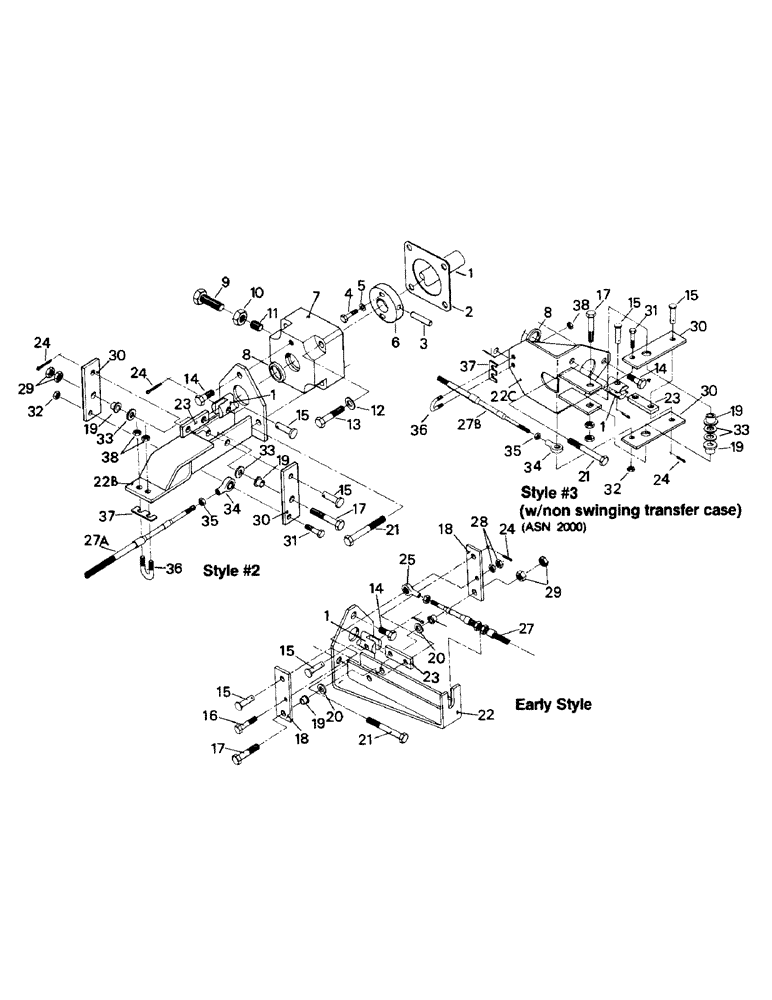 Схема запчастей Case IH ST325 - (04-42) - TWO SPEED TRANSFER CASE SHIFTERS (04) - Drive Train