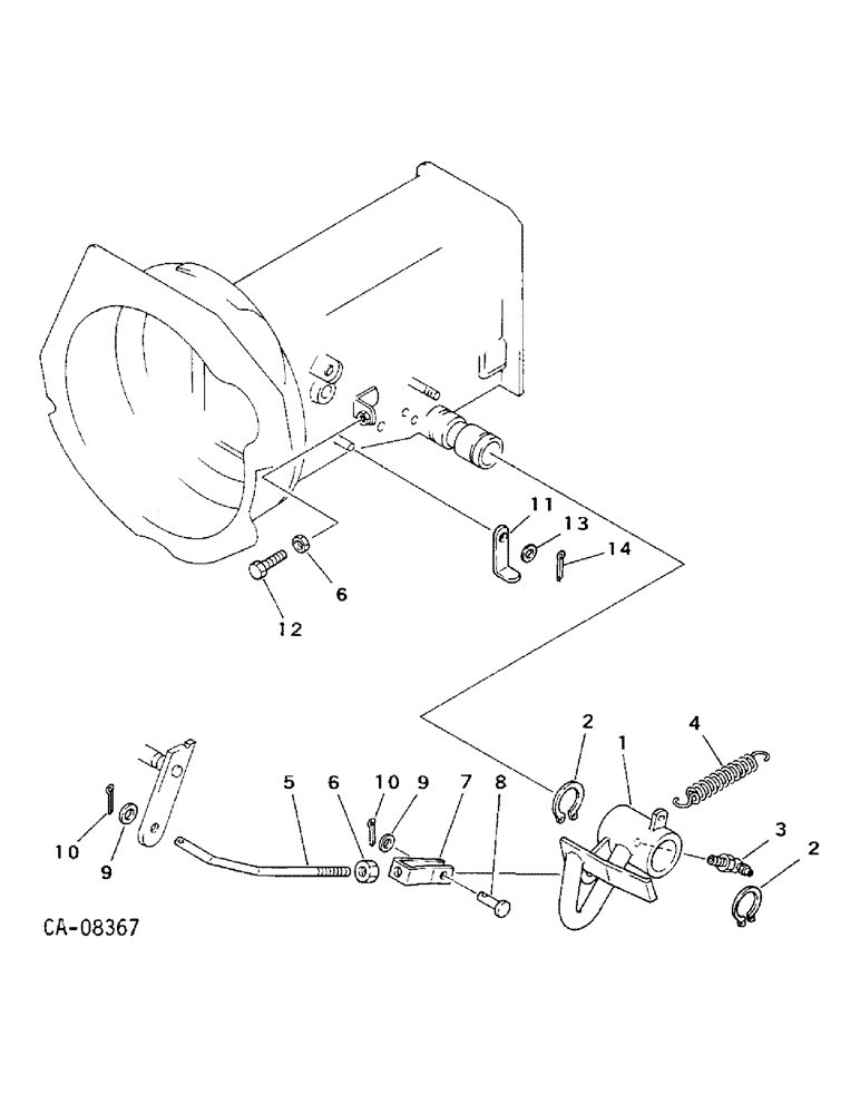 Схема запчастей Case IH 234 - (07-01) - DRIVE TRAIN, CLUTCH PEDAL LINKAGE, 234 (04) - Drive Train