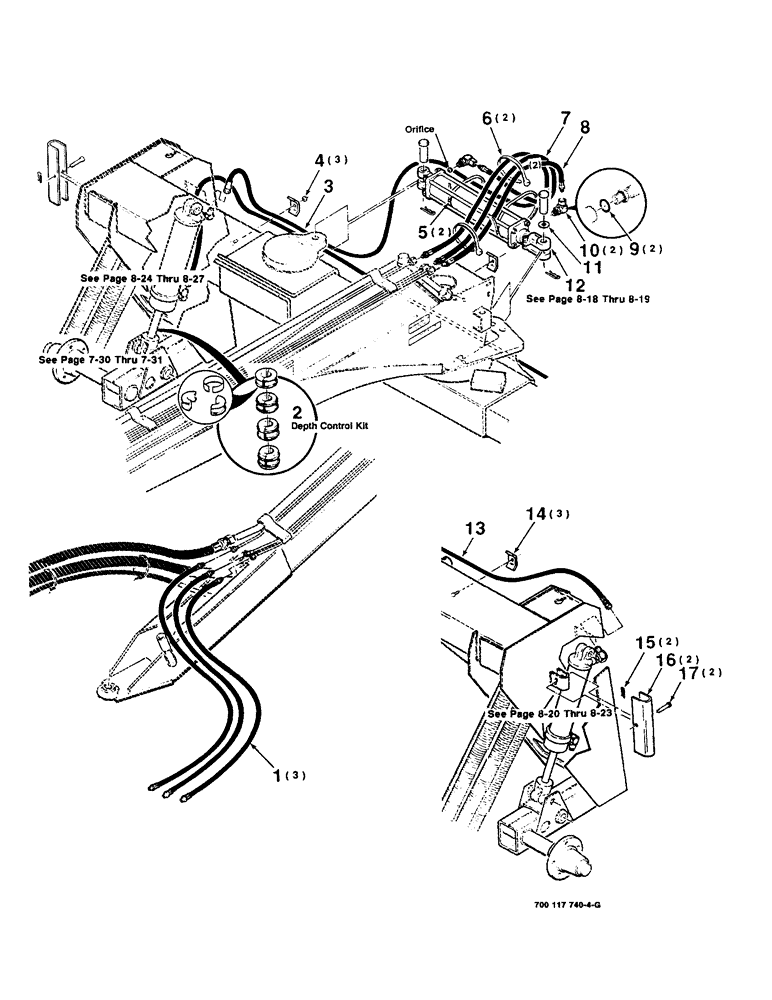 Схема запчастей Case IH 8370 - (8-16) - HYDRAULIC ASSEMBLY, HEADER LIFT & HYDRO SWING, 14 FT. (08) - HYDRAULICS