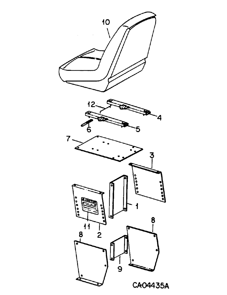 Схема запчастей Case IH 95 - (13-07) - SUPERSTRUCTURE, OPERATORS SEAT AND SUPPORTS, SERIAL NUMBER 862 AND ABOVE (05) - SUPERSTRUCTURE