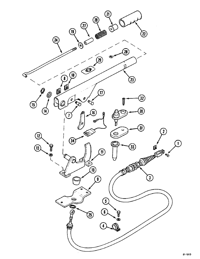Схема запчастей Case IH 5150 - (7-04) - PARKING BRAKE CONTROLS (07) - BRAKES