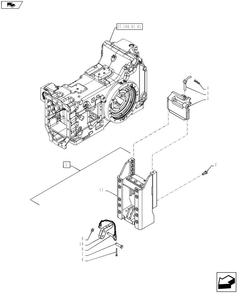 Схема запчастей Case IH PUMA 145 - (37.100.08[02]) - VAR - 330940 - SLIDER TOW HOOK WITH SWIVEL COUPLING AND PITON, (FRANCE) - D6978 (37) - HITCHES, DRAWBARS & IMPLEMENT COUPLINGS