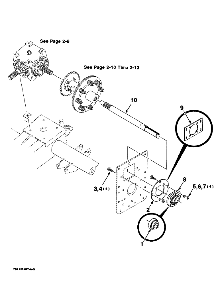 Схема запчастей Case IH 8460 - (2-04) - DRIVE SHAFT ASSEMBLY, CLUTCH Driveline