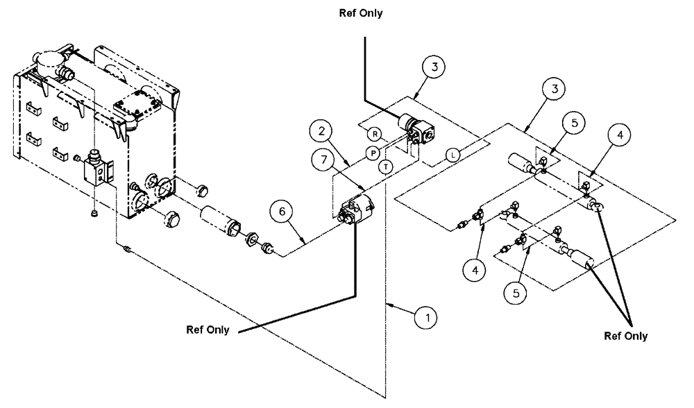 Схема запчастей Case IH FLX4375 - (06-002) - HYDRAULIC LINE GROUP (FLX4375) (07) - HYDRAULICS