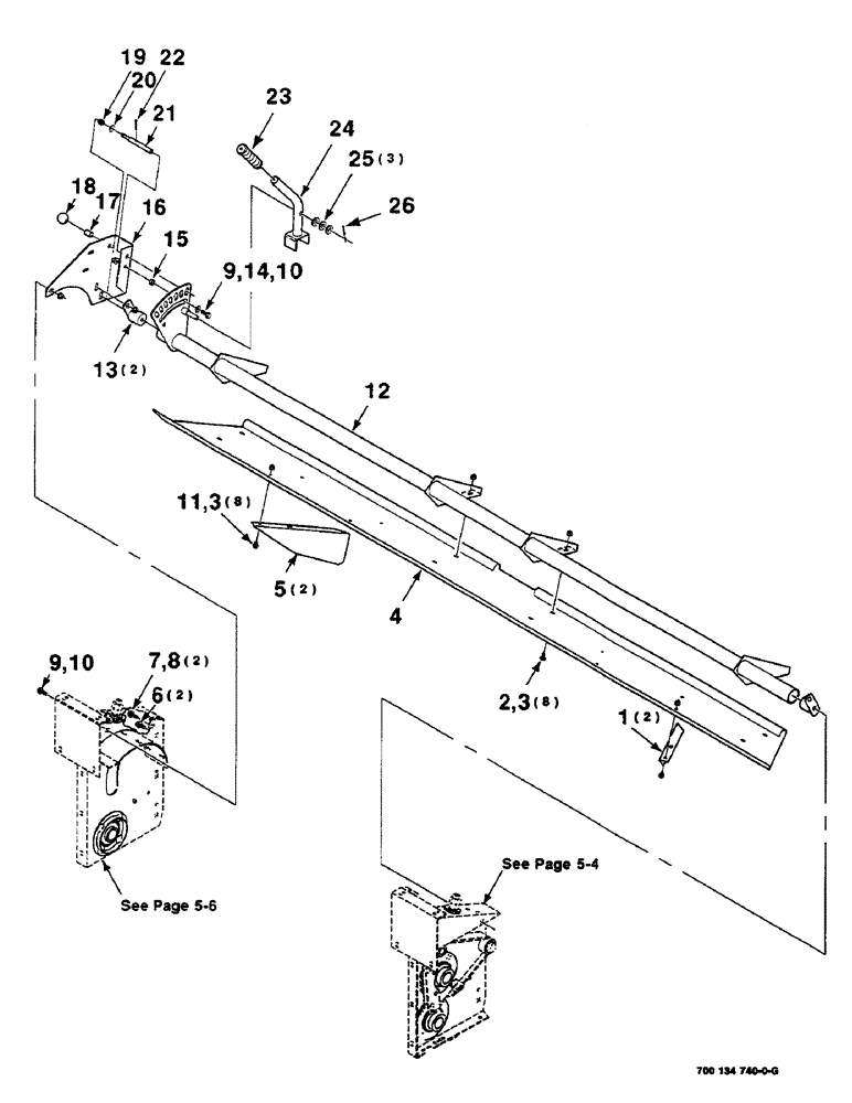 Схема запчастей Case IH SC416 - (5-10) - HAY CONDITIONER DEFLECTOR ASSEMBLY (09) - CHASSIS