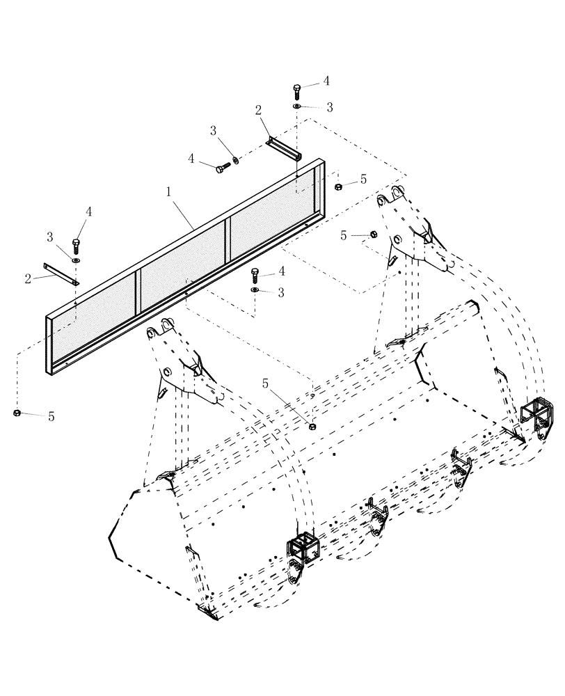 Схема запчастей Case IH LX146 - (016) - SPILL GUARD ASSY. (82) - FRONT LOADER & BUCKET