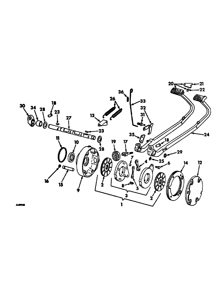 Схема запчастей Case IH 2656 - (H-16) - CONTROLS, BRAKES, BRAKE LOCK AND CONNECTIONS, INTERNATIONAL TRACTORS Controls