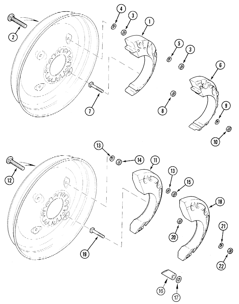 Схема запчастей Case IH C80 - (06-49) - REAR WHEEL WEIGHT (06) - POWER TRAIN