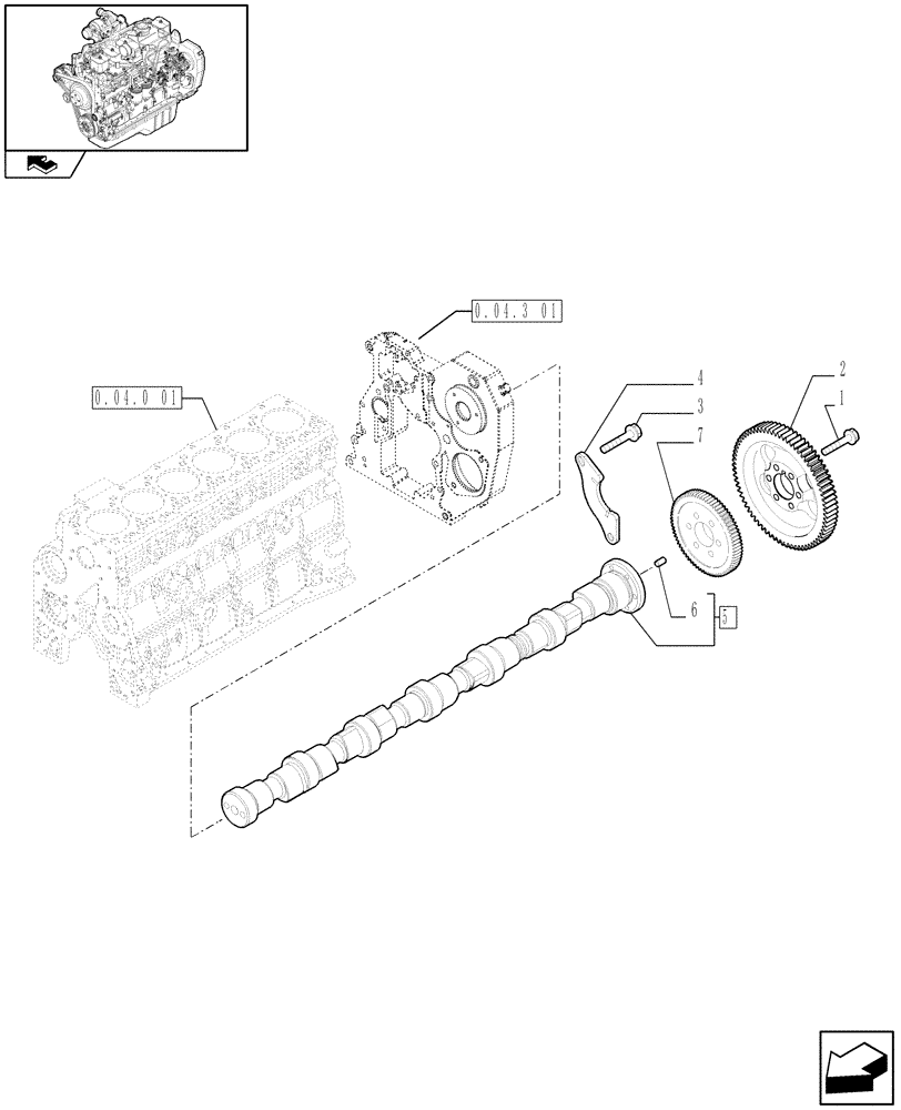 Схема запчастей Case IH F4GE9684R J602 - (0.12.0) - CAMSHAFT - TIMING CONTROL (2855736) 