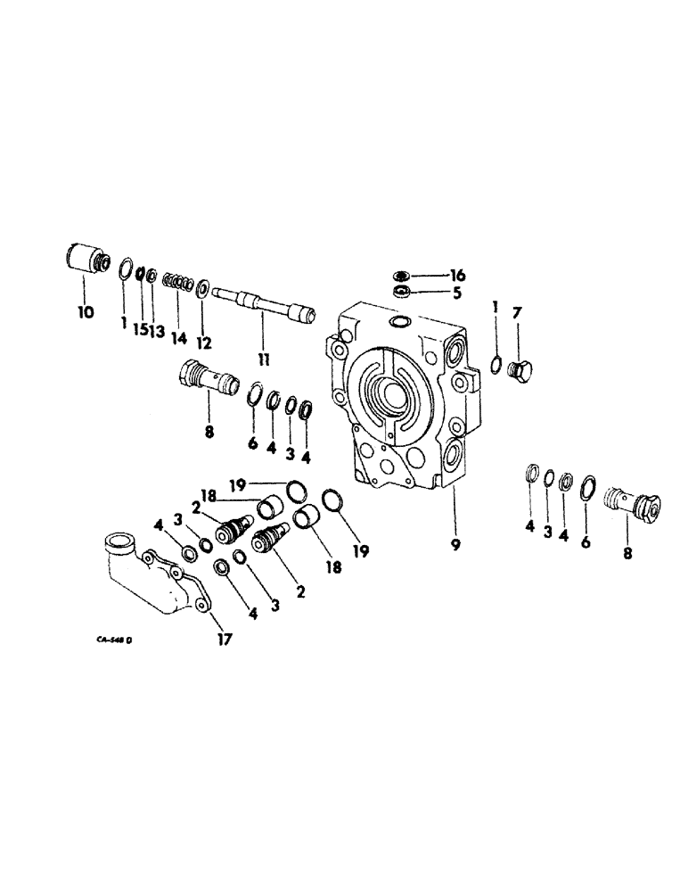 Схема запчастей Case IH 826 - (07-11) - DRIVE TRAIN, CENTER SECTION BODY, HYDROSTATIC DRIVE TRACTORS (04) - Drive Train
