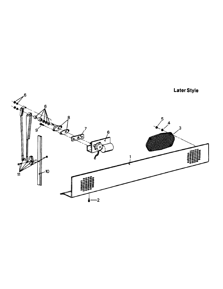 Схема запчастей Case IH PTA270 - (01-32) - REAR CONSOLE (10) - CAB