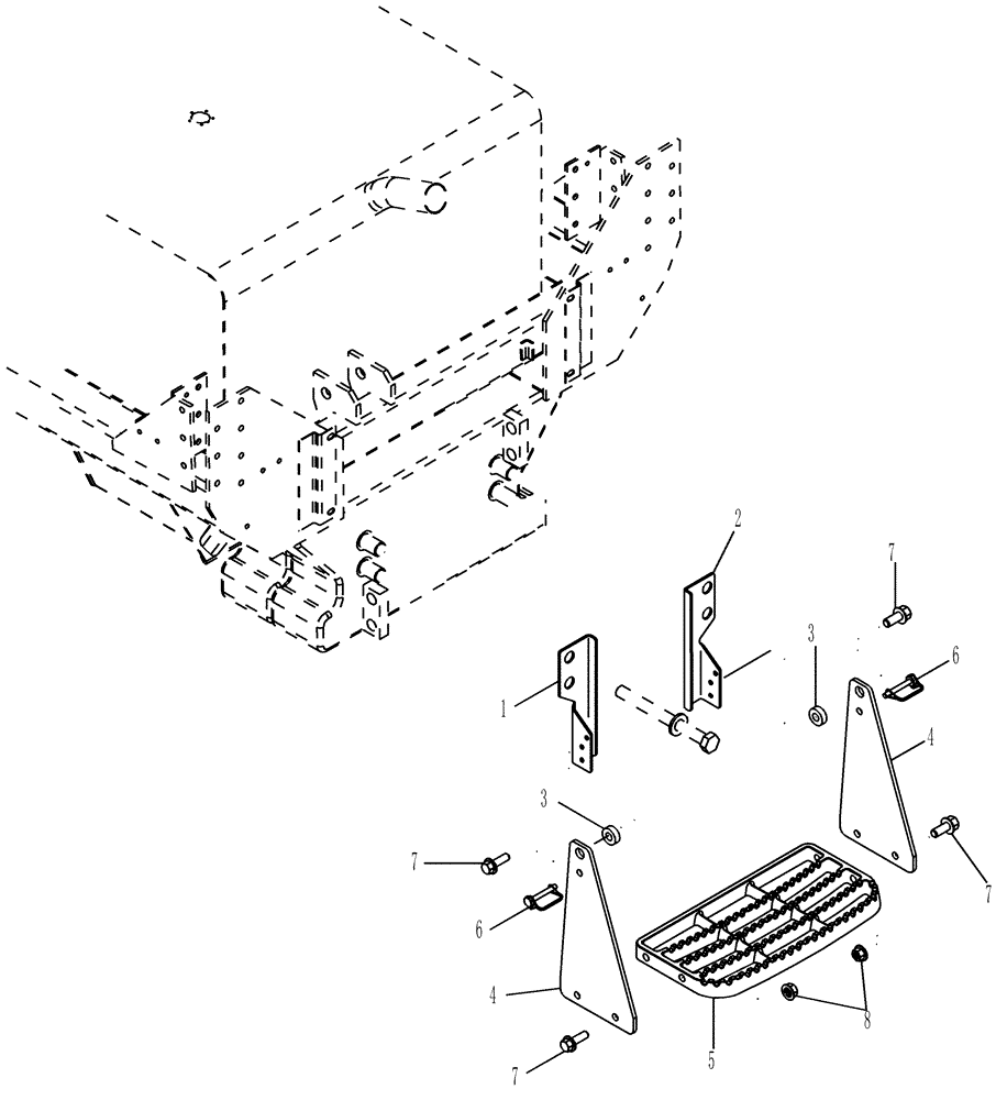 Схема запчастей Case IH 420 TIER 3 - (09F-17) - FUEL FILL ACCESS STEP (12) - CHASSIS