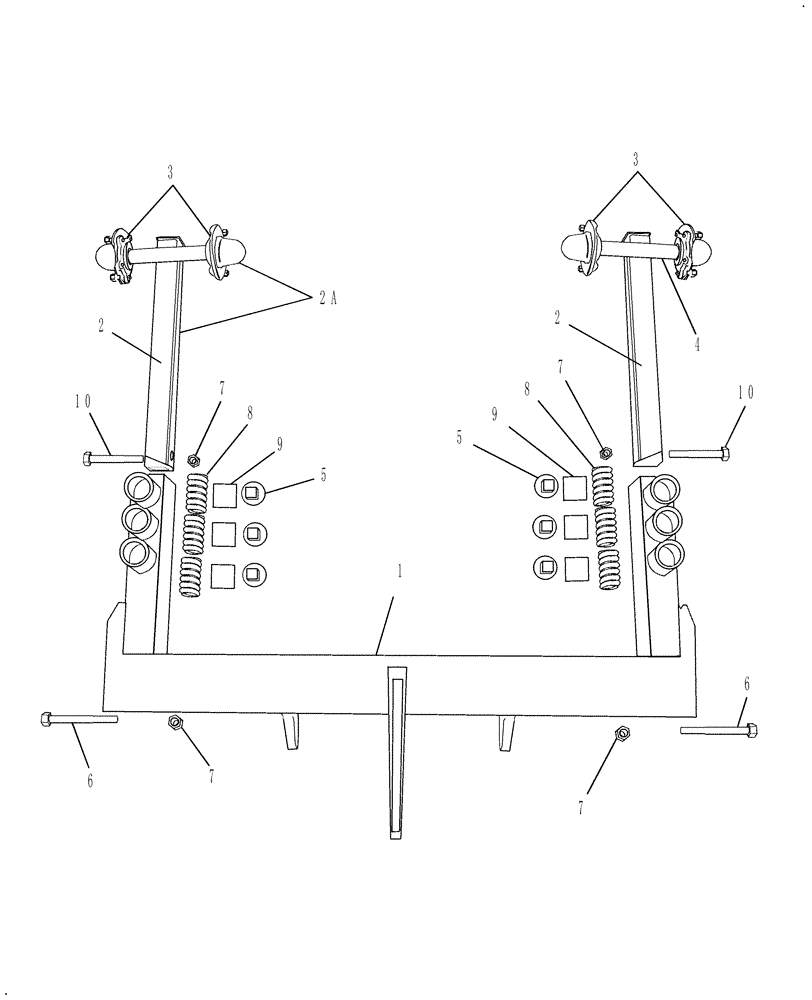 Схема запчастей Case IH 717721496 - (001) - CENTER AXLE LEG (04) - AXLE