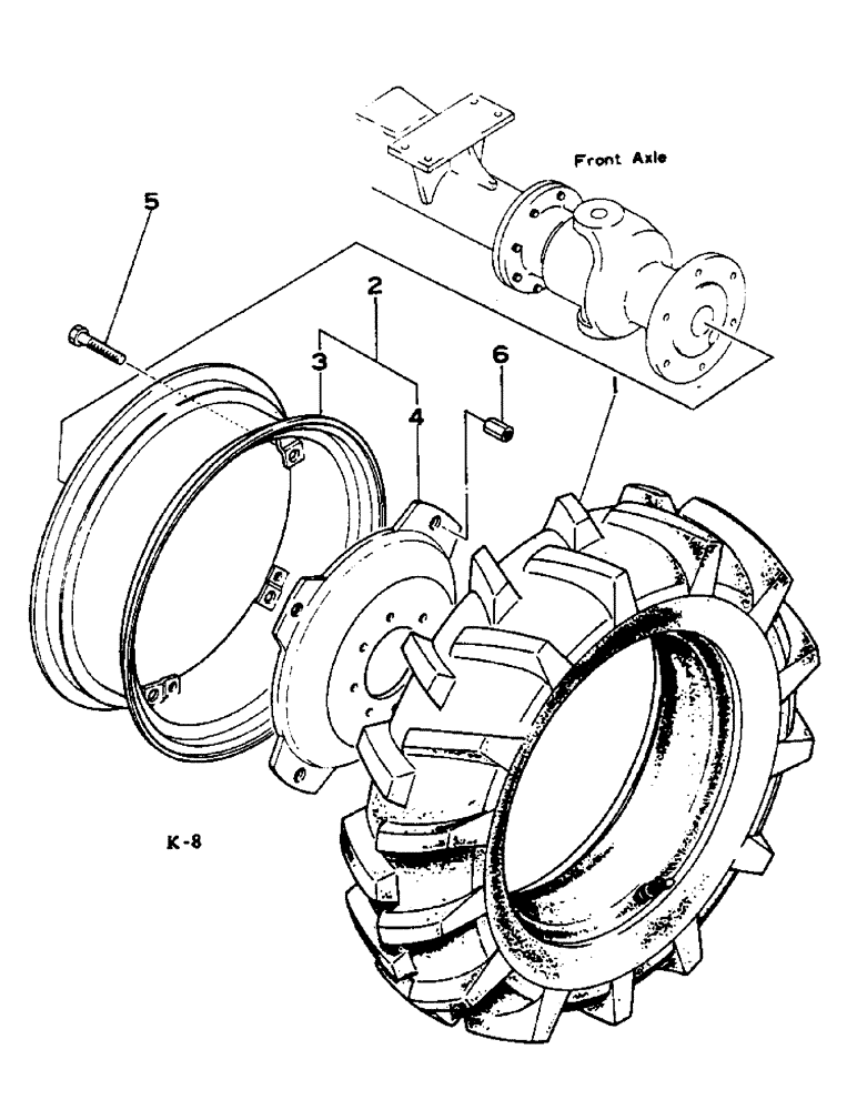 Схема запчастей Case IH 584 - (15-07) - FRONT WHEELS, ALL WHEEL DRIVE TRACTORS Wheels & Traction