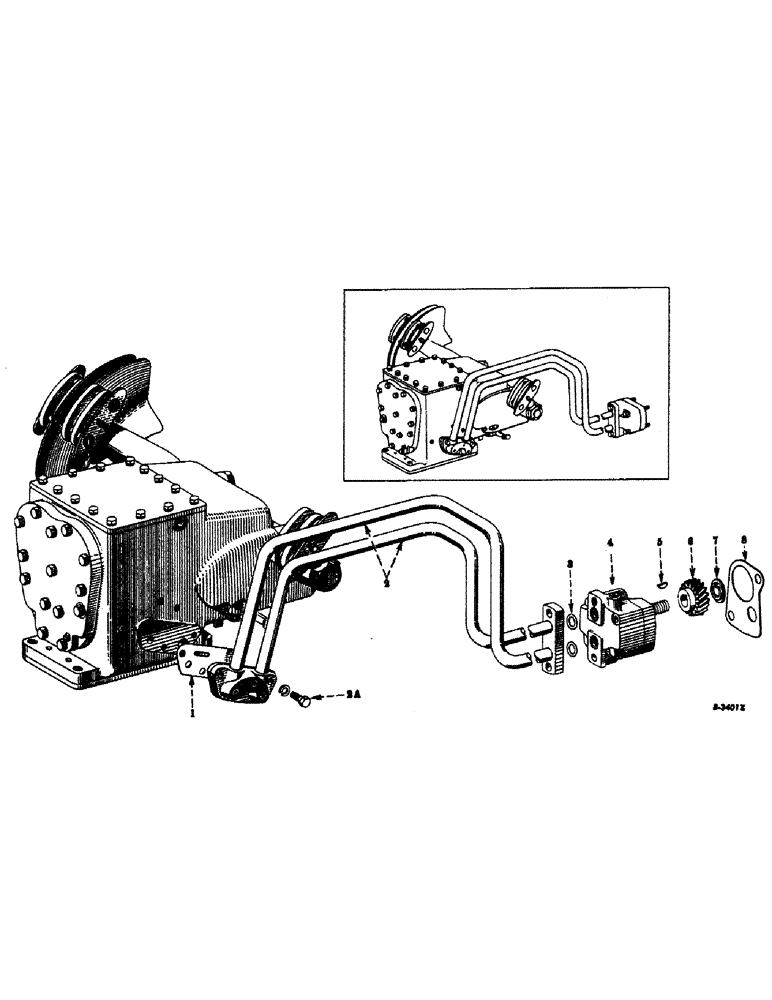 Схема запчастей Case IH SUPER C - (145) - HYDRAULIC SYSTEM, TOUCH-CONTROL PUMP DRIVE GEAR AND MANIFOLD TUBES (07) - HYDRAULIC SYSTEM