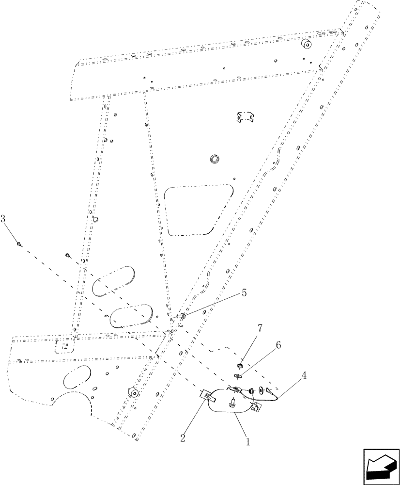 Схема запчастей Case IH 7130 - (74.118.12) - VIEWING DOOR ASSEMBLY, LOWER SIEVE (74) - CLEANING