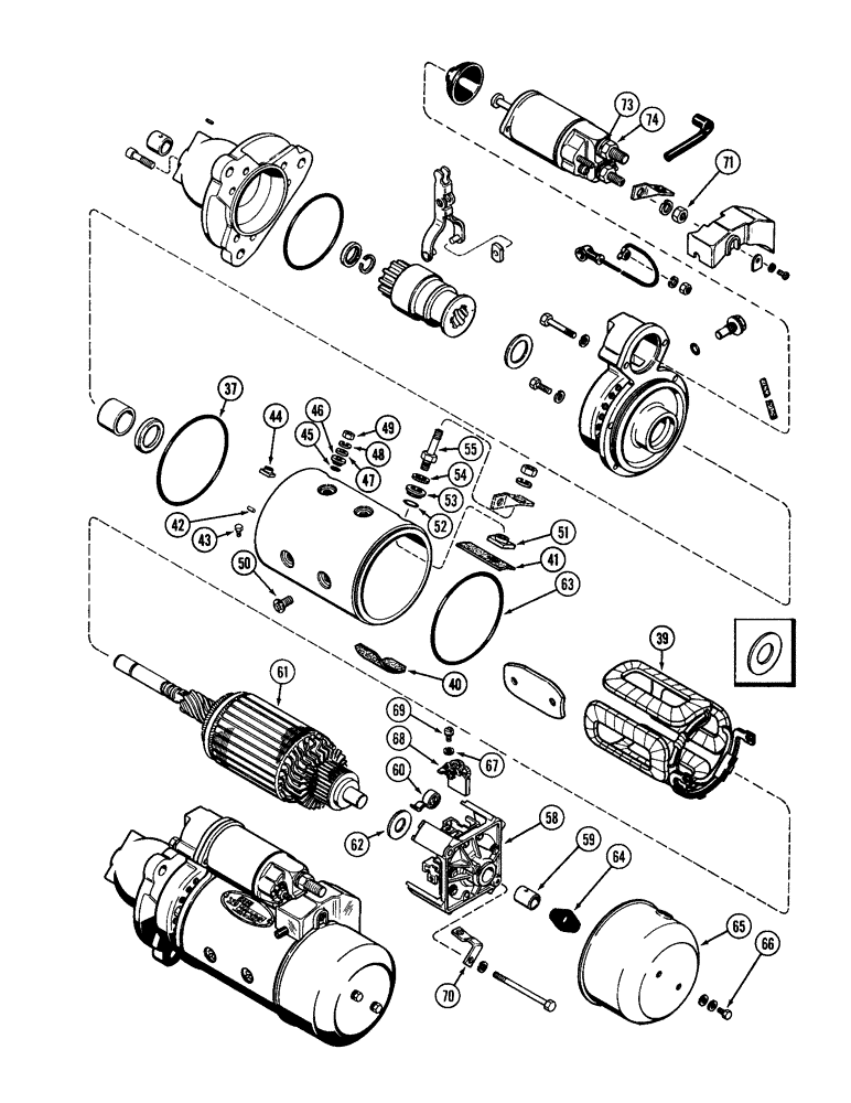 Схема запчастей Case IH 1896 - (4-086) - A162469 STARTER ASSEMBLY (CONTINUED) (04) - ELECTRICAL SYSTEMS