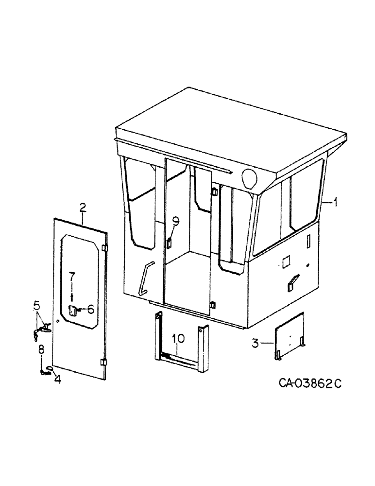 Схема запчастей Case IH 4366 - (13-03) - CAB AND SUPERSTRUCTURE, CAB ASSEMBLY, 4366 TRACTORS (05) - SUPERSTRUCTURE