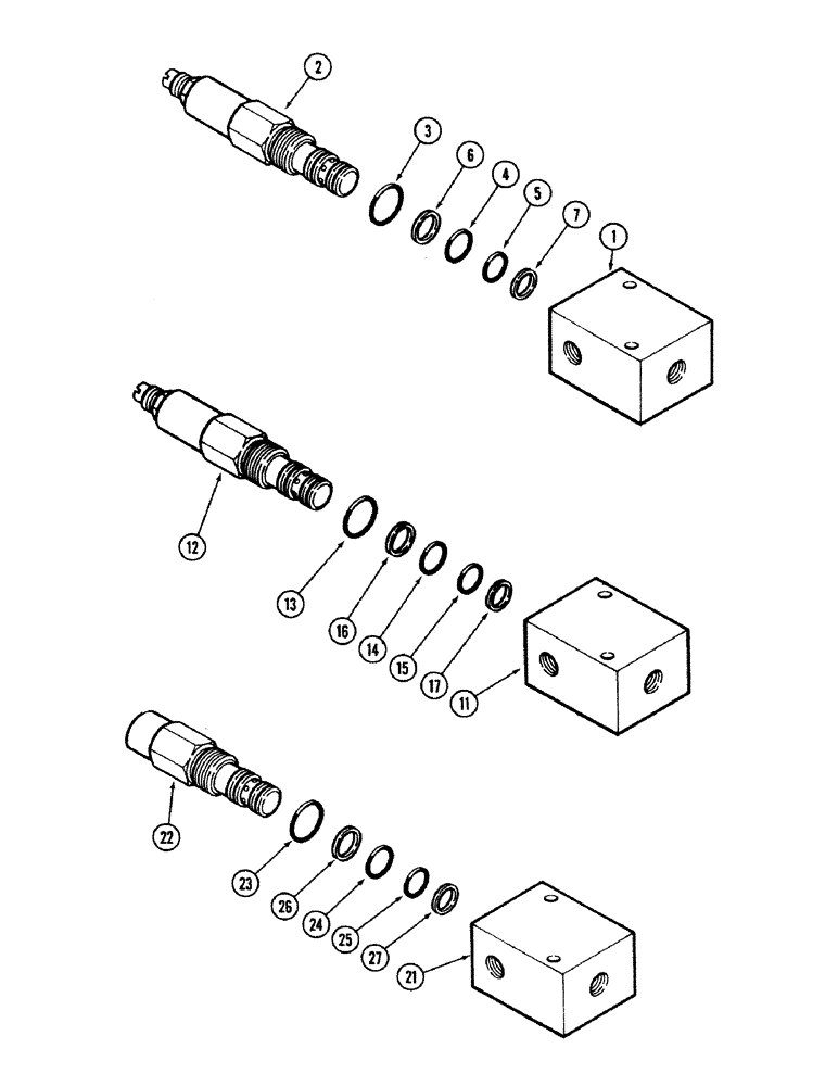 Схема запчастей Case IH 2594 - (8-126) - HYDRAULICS, SEAT PRESSURE REGULATOR VALVE, DELTA PART NO. 85005281 (08) - HYDRAULICS