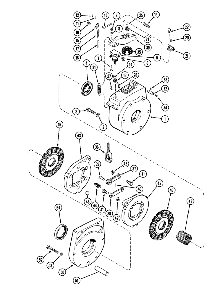 Схема запчастей Case IH 4690 - (7-230) - TRANSMISSION BRAKE (07) - BRAKES