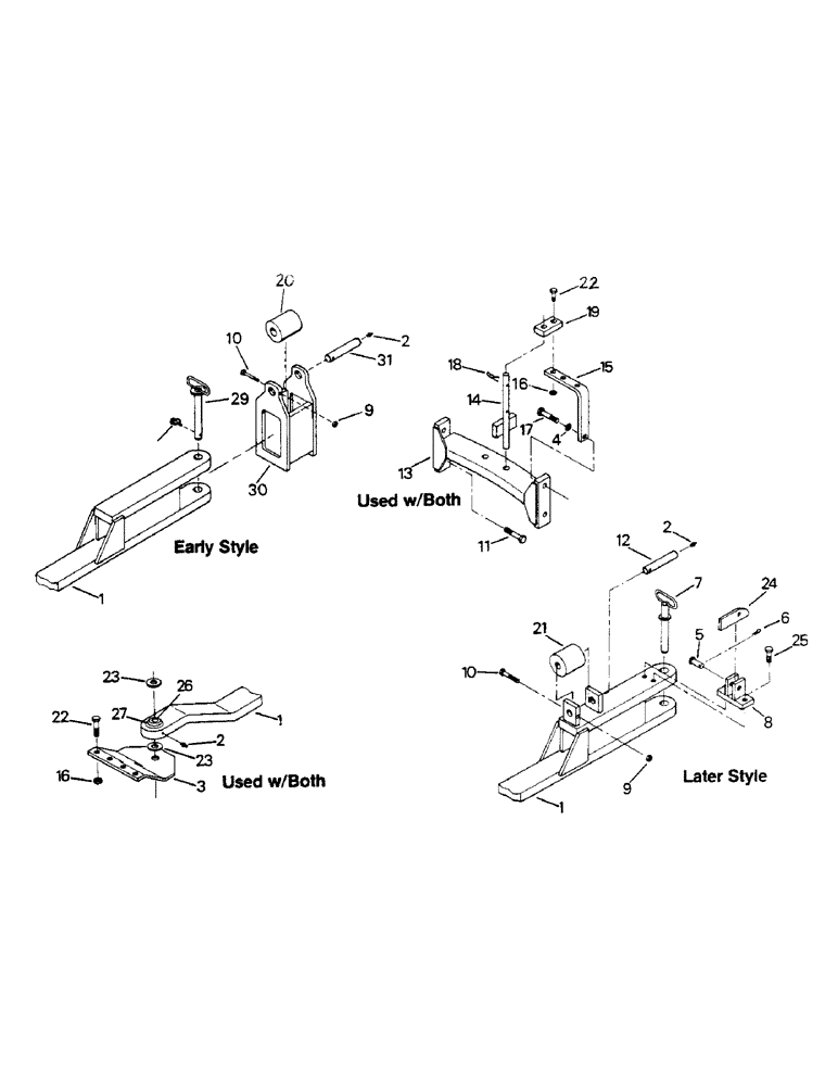 Схема запчастей Case IH ST325 - (06-06) - DRAWBARS AND MOUNTING (12) - FRAME