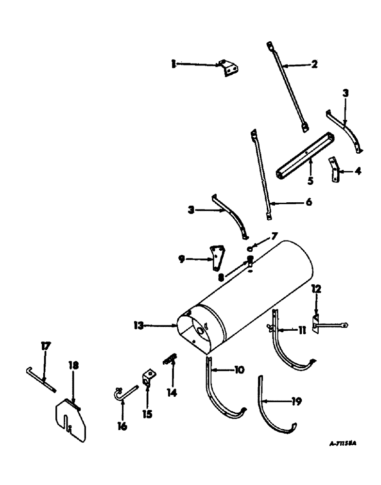 Схема запчастей Case IH 503 - (355) - C-282 ENGINE 3-11/16 X 4.390, FUEL TANK AND SUPPORTS, LP GAS ENGINES (10) - ENGINE