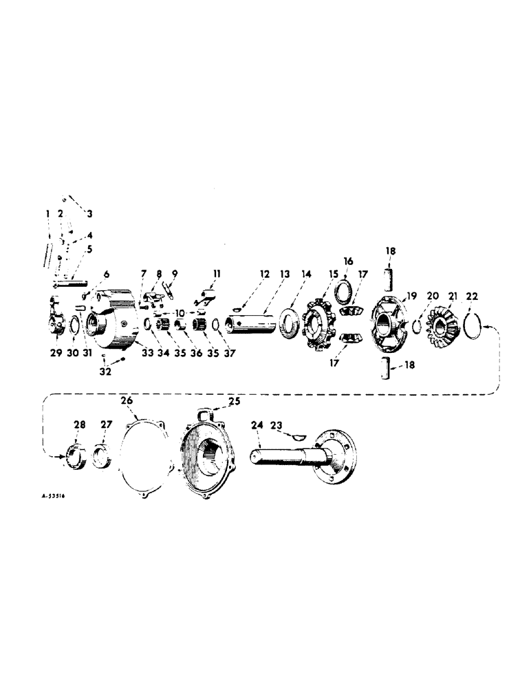 Схема запчастей Case IH 70 - (F-21) - BEVEL GEAR LIFT 
