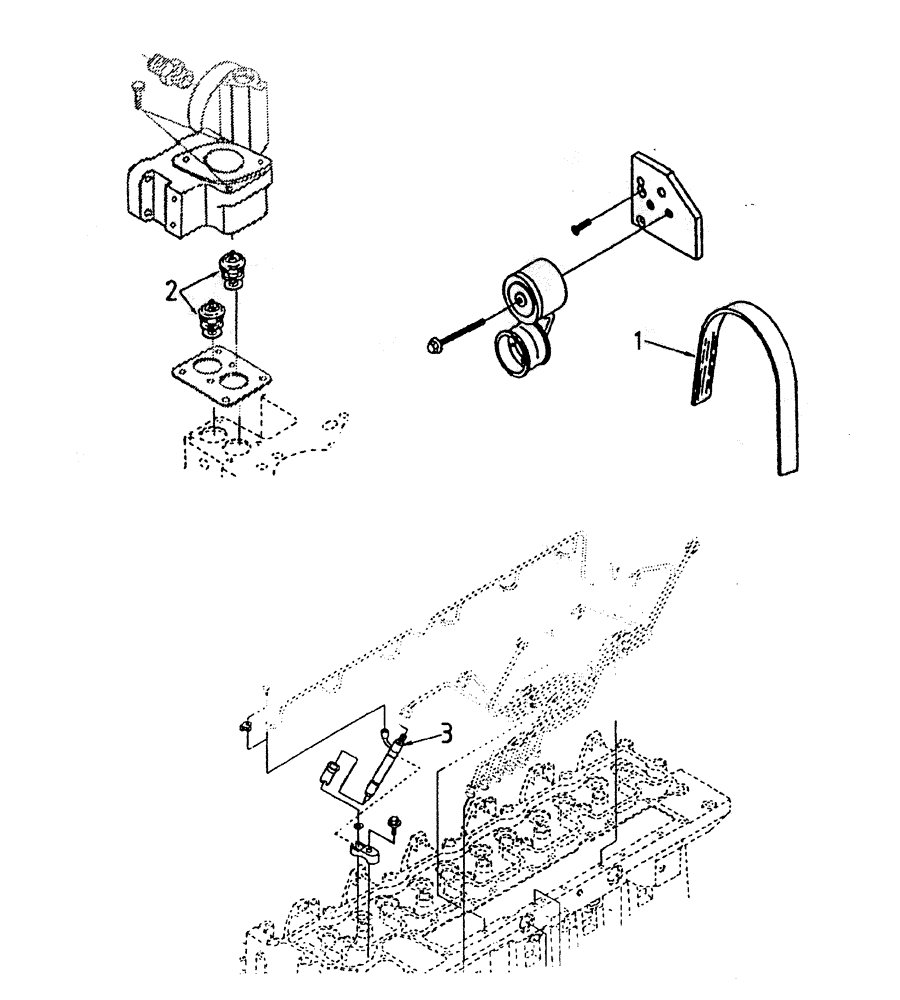 Схема запчастей Case IH 7700 - (C01-80) - ALTERNATOR BELT/THERMOSTAT/INJECTOR NOZZLE (6CT) Engine & Engine Attachments