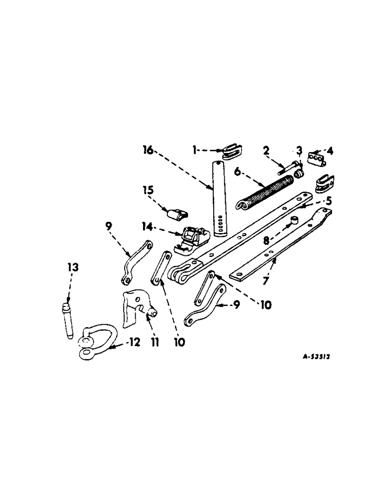 Схема запчастей Case IH 60 - (C-19) - SPRING RELEASE HITCH 