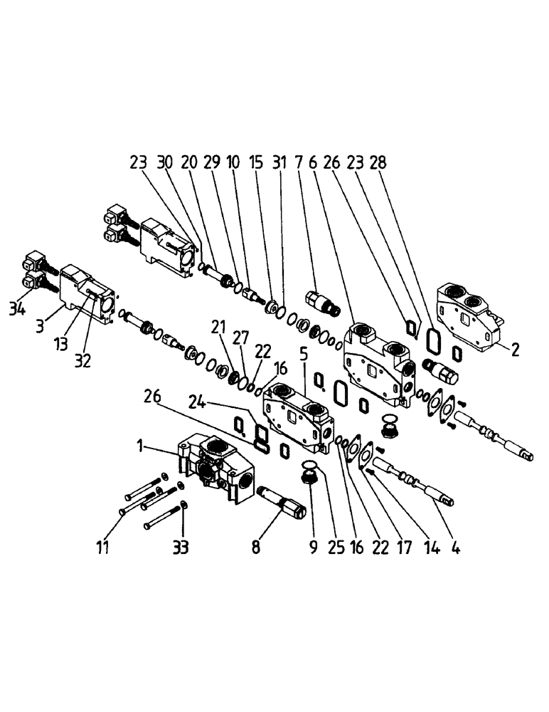 Схема запчастей Case IH 7000 - (B05-03) - HYDRAULIC VALVE, A20 Hydraulic Components & Circuits