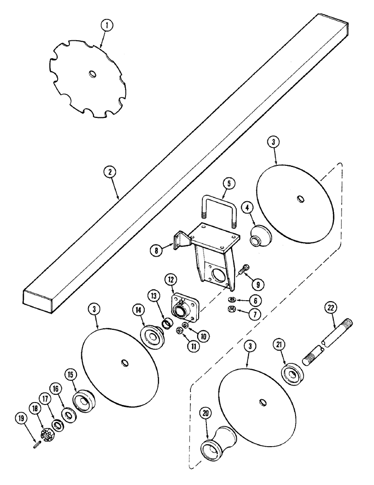 Схема запчастей Case IH RP - (066) - FRONT GANG - 9 INCH (228.6 MM) SPACING, WITH EXTRA BEARING STAND 10 FOOT (3.1M) CUT 