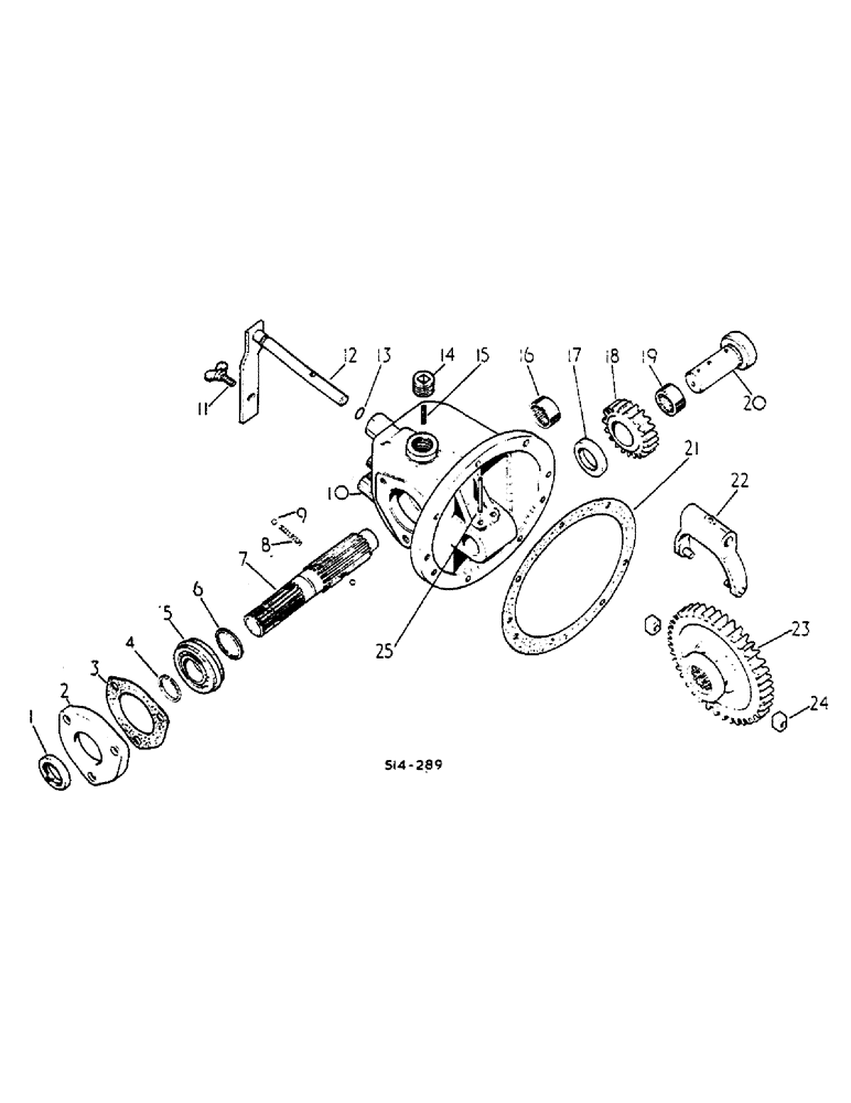 Схема запчастей Case IH 574 - (07-056) - SIDE DRIVE POWER TAKE OFF, FOR TRACTORS W/SINGLE OR DUAL SPEED IPTO (04) - Drive Train