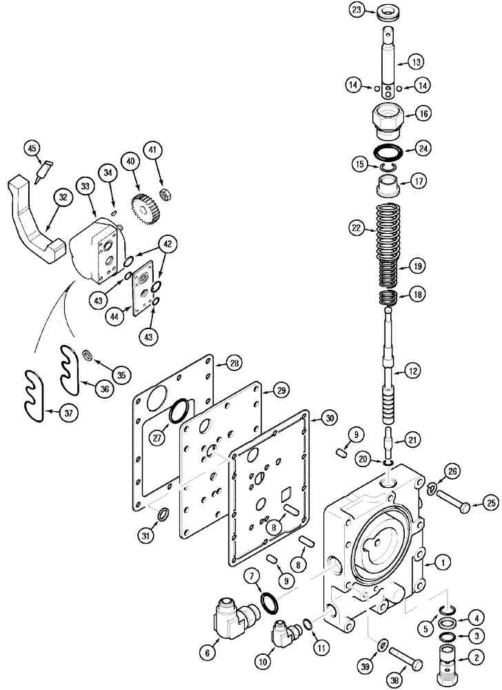 Схема запчастей Case IH CX90 - (08-06) - CONTROL VALVE (08) - HYDRAULICS