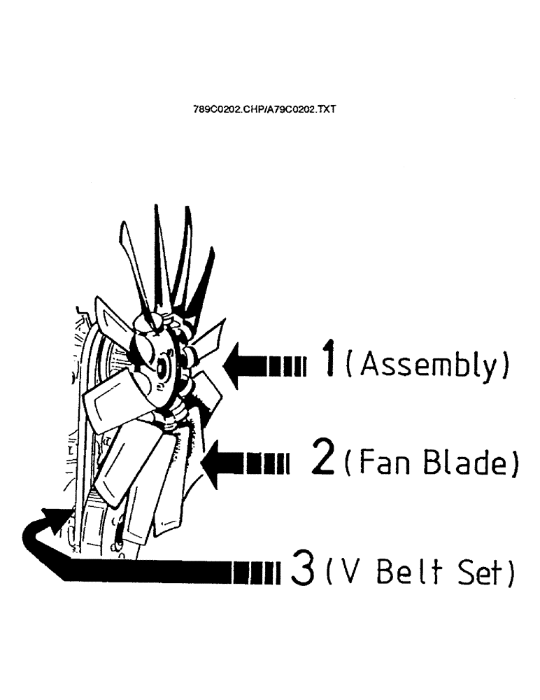 Схема запчастей Case IH 7700 - (C02-02) - ENGINE, COOLING FAN Engine & Engine Attachments