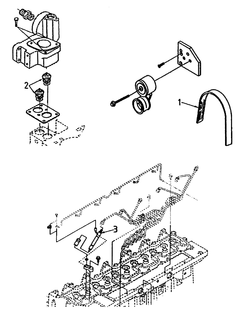Схема запчастей Case IH 7700 - (C06-40) - ENGINE, ALTERNATOR BELT, THERMOSTAT, INJECTION NOZZLE Engine & Engine Attachments