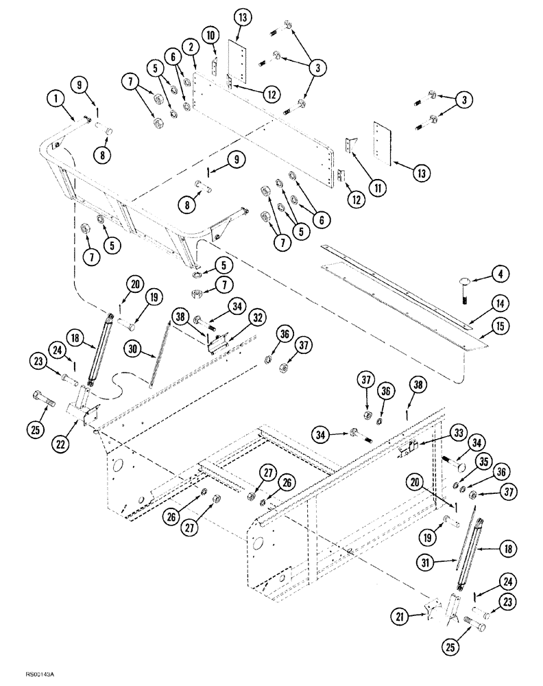 Схема запчастей Case IH 1500-SERIES - (09-16) - HYDRAULIC ENDGATE 