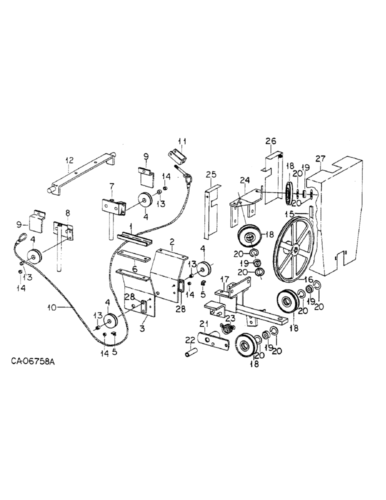 Схема запчастей Case IH 3160A - (E-28) - 3160 SERIES A ROTARY MOWER, HITCH FOR 284 TRACTOR, MACHINES BUILT 1978 & SINCE 