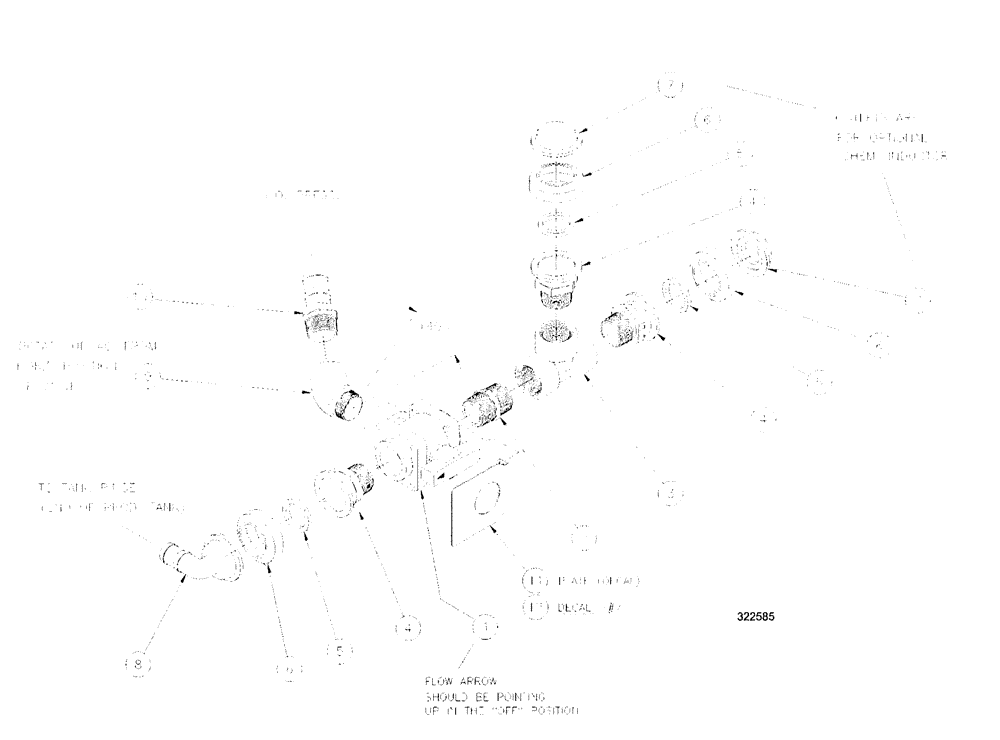 Схема запчастей Case IH SPX3200 - (09-026) - VALVE AND TEE ASSY, CHEM (SS ELLIPT. TANK) (78) - SPRAYING