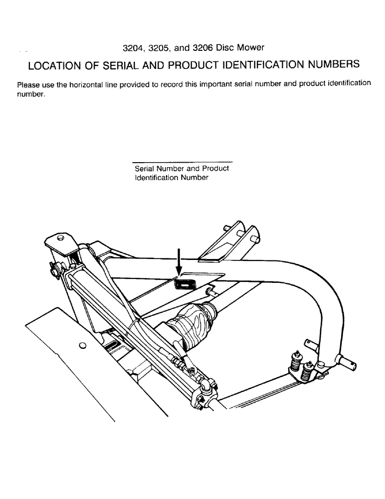 Схема запчастей Case IH 3205 - (1-2) - LOCATION OF SERIAL AND PRODUCT IDENTIFICATION NUMBERS (00) - PICTORIAL INDEX