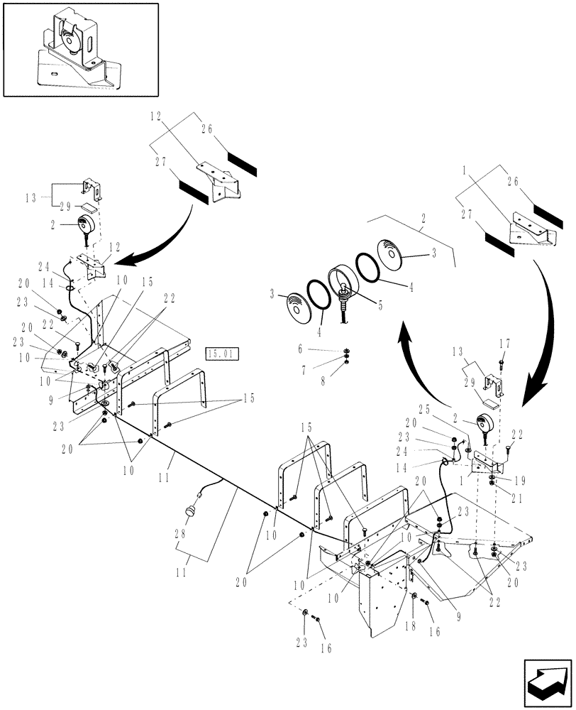 Схема запчастей Case IH DCX161 - (06.02) - LIGHTS, HEADER (06) - ELECTRICAL
