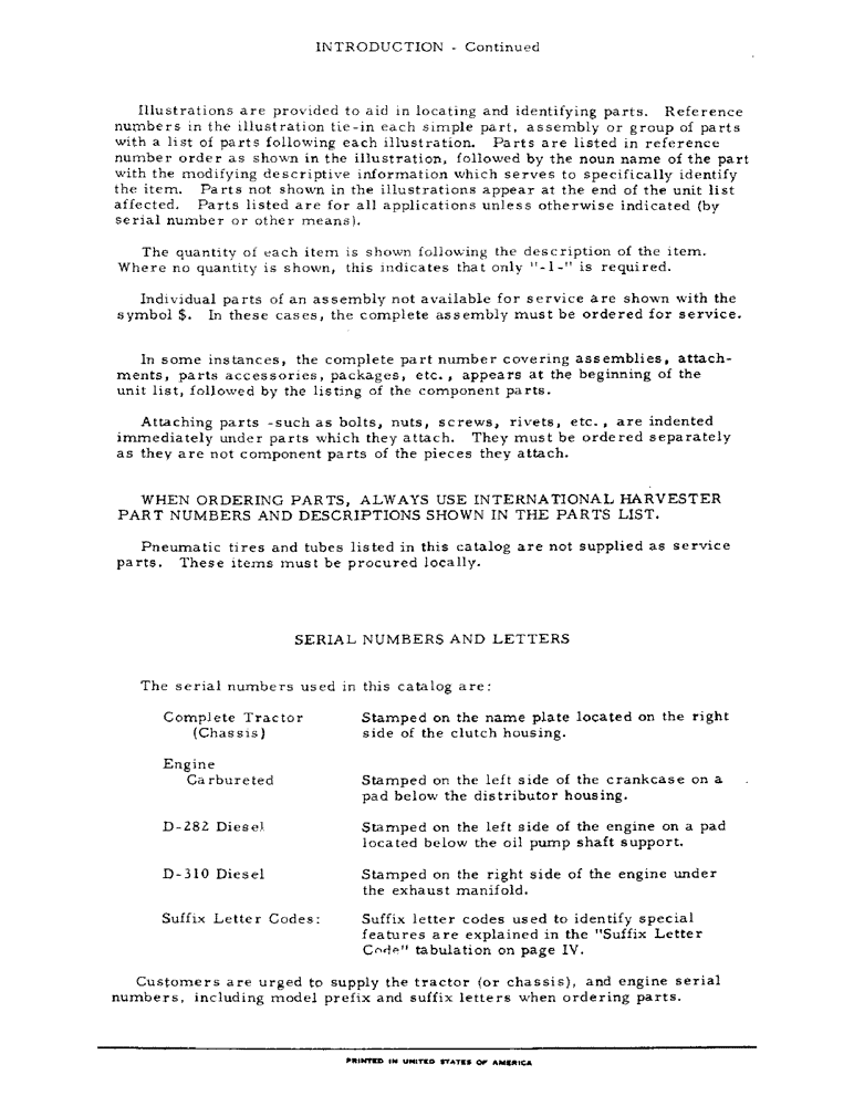 Схема запчастей Case IH 706 - (0-05) - INTRODUCTION - SERIAL NUMBER LOCATIONS (00) - GENERAL