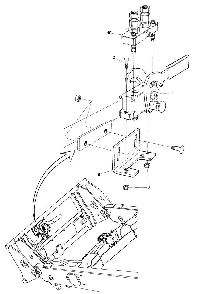 Схема запчастей Case IH L780 PRO - (35.525.AD[02]) - QUICK COUPLER RELEASE, 2 COUPLER (35) - HYDRAULIC SYSTEMS